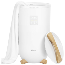 Aquecedor de Toalhas Keenray para Banheiro, Luxuoso, com Timer, Display LED de Tempo e Temperatura, Bloqueio Infantil, Aquece até 70°C.