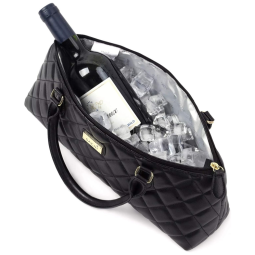 Bolsa Térmica Para Transporte de Vinhos Sachi até 1 Garrafa, Preta