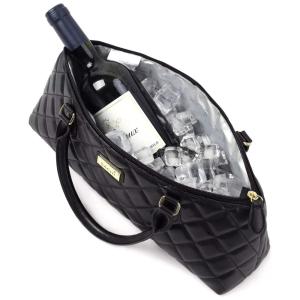 Bolsa Térmica Para Transporte de Vinhos Sachi até 1 Garrafa, Preta