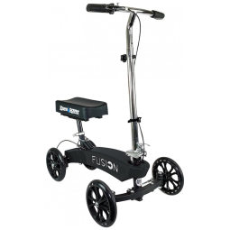 Andador de Joelho Direcionável até 136 kg com Direção nas 4 Rodas, KneeRover, Preto