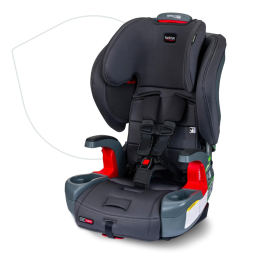 Assento Infantil Cadeira Automotiva com Base e 2 Posições Ajustáveis, BRITAX E1C199V, Cinza