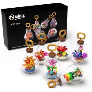 Kit de Construção Vasos de Suculentas em Bulbos com 736 Peças, Nifeliz