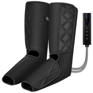 Massageador Elétrico de Compressão para Pernas e Pés 3 Modos e 3 Intensidades, Snailax, Preto