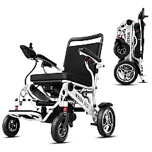 Cadeira de Rodas Elétrica Dobrável Reclinável para Adultos de até 120 kg, MARCA, Amarela