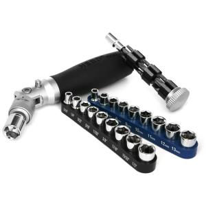 Soquetes SAE e Métrico Bits Bolsa de zenamento, NEBO 4327, Preto