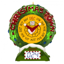 Enfeite Natalino Hallmark Keepsake 2025 Disney O Estranho Mundo de Jack Christmas Town Countdown com Luz, Som e Movimento