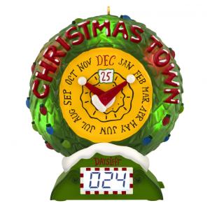 Enfeite Natalino Hallmark Keepsake 2025 Disney O Estranho Mundo de Jack Christmas Town Countdown com Luz, Som e Movimento