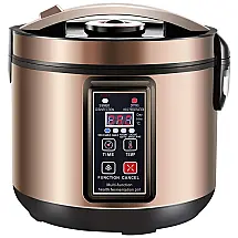 Panela Elétrica Multifuncional com Revestimento de Cerâmica 6L, Aço Inoxidável, 110v, MLGB, Dourado