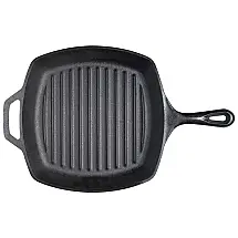 Frigideira de Ferro Fundido Pré Temperada, LODGE L8SGP3PLT, Preto