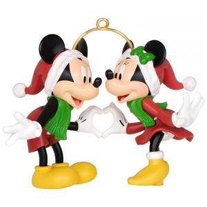 Enfeite Natalino Hallmark Keepsake Disney Mickey Minnie Season of Love Plástico