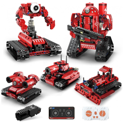 Kit de Construção Robô STEM 5 em 1 com 495 Peças e Controle Remoto via APP, 9 a 16 Anos, BEHOWL