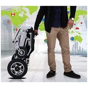 Cadeira de Rodas Elétrica Dobrável Reclinável com Motor Duplo para Adultos, ALTON, Preto