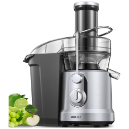 Centrífuga de Frutas 1L com 2 Velocidades, sem BPA e Proteção Contra Superaquecimento, 110V 1300W, Juilist, Preta