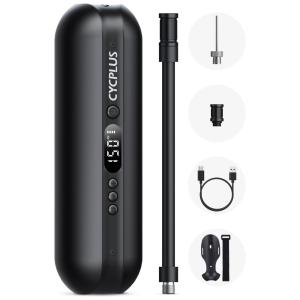 Mini Compressor de Ar Elétrico Automotivo Portátil 5V 150 PSI com Luz LED e Painel LCD, CYCPLUS 5824086374, Preto