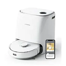 Robô Aspirador e Passa Pano NARWAL Freo 2 em 1 Autolavagem com Sensor de Sujeira Display LCD WiFi Branco