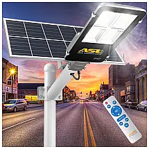 Luminária Externa 84000 Lumens a Prova d 450W com Controle Remoto, ALLSMARTLIFE solar street lights, Branco