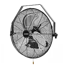 Ventilador de Parede Industrial Alta Velocidade de 46cm, 3 Velocidades, 110V 100W, KEN BROWN, Preto