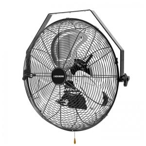 Ventilador de Parede Industrial Alta Velocidade de 46cm, 3 Velocidades, 110V 100W, KEN BROWN, Preto