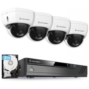 Sistema de Câmera de Segurança sem Fio 4K IP PoE Amcrestcom Cartão de 2TB