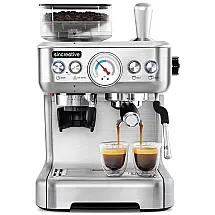 Cafeteira Elétrica Programável Sincreativa com Moedor de Café, Controle de Temperatura e Aço Inoxidável, 110v, SINCREATIVE 5700, Prateado