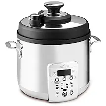 Panela de Pressão Elétrica 6L com 8 Predefinições e Cerâmica Antiaderente, 110V, ALL CLAD 7211002469, Prateado