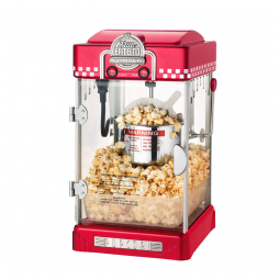 Máquina de Pipoca Great Northern Little Bambino, Moderna, Nas Cores Cinza e Vermelha, Ideal Para Pipoca Gourmet, Perfeita para Cinema em