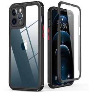 KEYSTAR Capinha Compatível com iPhone 12 pro Max a Prova dÁgua com Vidro Temperado, Preto