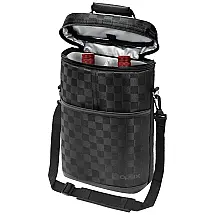 Bolsa Térmica OPUX para 2 Garrafas de Vinho, Capacidade até 1,5L, Cor Preto, Portátil e Isolante