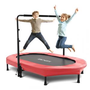 Cama Elastica com Almofada de Segurança para até 100 kg, ANCHEER US01ASP003424R, Vermelho