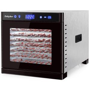 Dehyber Máquina Desidratadora de Alimentos com 8 Bandejas, Painel Digital de Controle, 600W, 110V, Preta