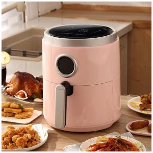 Air Fryer 5 Litros com Painel de Controle Digital, Aço Inoxidável, 1300W 220V, BOBRING, Rosa