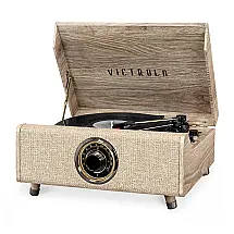 Vitrola Toca Discos Retrô s Vitrola, 3 Velocidades com Bluetooth, 110v, VICTROLA VTA 330B FOT, Marrom