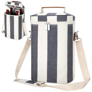 Bolsa Térmica Para Transporte de Vinhos TwentyNext até 4 Garrafas, Branco Faixa