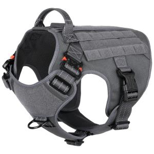 ICEFANG Arreio Tático para Cães com 2 Fivelas de Metal Tam G