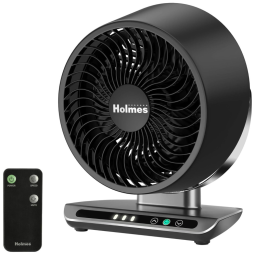 Ventilador de Mesa com 3 Velocidades, Inclinação Ajustável de 90, Painel Digital e Controle Remoto, 110V, HOLMES Blizzard, Preto