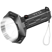 Lanterna LED Recarregável 10000 Lúmens Resistente a água IP66, YYIF yiff 01, Preto