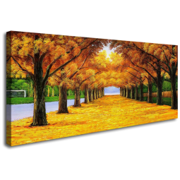XXMWallArt FC2162 Quadro Decorativo Floresta Dourada 60 x