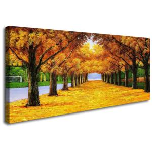 XXMWallArt FC2162 Quadro Decorativo Floresta Dourada 60 x