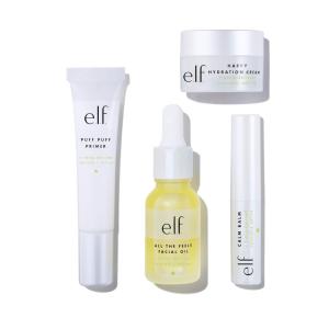 Kit Skincare Completo com Óleo de Semente de Cânhamo e Hidratante, 4 Produtos, E.L.F. 82940, Branco