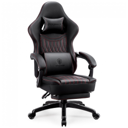 Cadeira Gamer Ergonômica com Apoio para Lombar e Cabeça, Dowinx, Preto