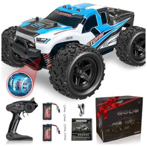 Carrinho de Controle Remoto para Adultos Off Road 118 Escala Até 45 km por hora, Recarregável, BNAM, Azul