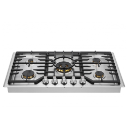 Cooktop a gás 5 queimadores Robam inox 36cm queimadores em latão sistema de segurança com corte de gás 110V