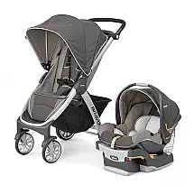 Carrinho de Bebê com Cadeira para Carro Chicco Bravo Trio, Cinza
