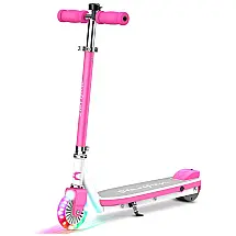 Patinete Elétrico Infantil Startfun X3 Pro Rosa, Roda LED Piscante, Altura Ajustável, Até 8 km/h, 4-8 Anos