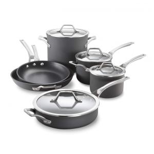 Conjunto de Panelas e Frigideiras em Aço Inoxidável, 10 Peças, CALPHALON 1948248, Preto