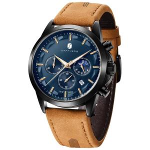 SAPPHERO SOJY 2104.08 Relógio Masculino Analógico Automático, Marrom