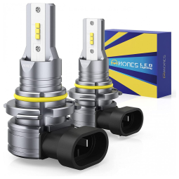 HONCS Kit Xenon Lâmpadas LED Branca 15000 Lumens 6500K 50W, 9006, HB4, 2 Peças