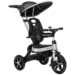 Triciclo Infantil para Passeio com Assento Ajustável 7 Estágios, Idade Recomendada 1 a 5 Anos, FUNYARD, Preto