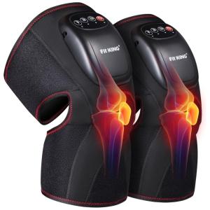 Massageador Elétrico de Compressão para Pernas e Pés 3 Modos e 3 Intensidades, Bivolt, FIT KING, Preto