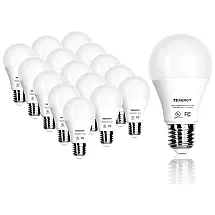 Lâmpada LED, 60W, 2700K Branca com Base E26 A19, 1 Unidade, TENERGY, Branco
